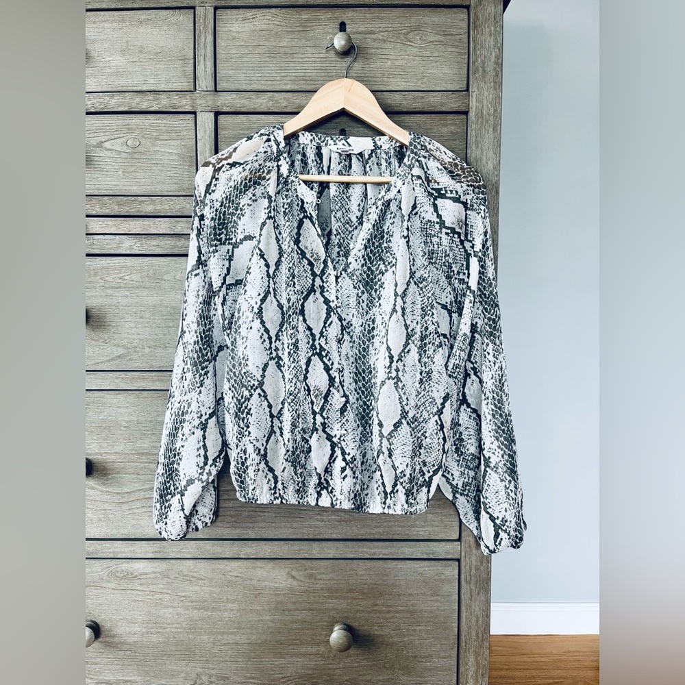 Like New! Express Sheer Snake Print Blouse!